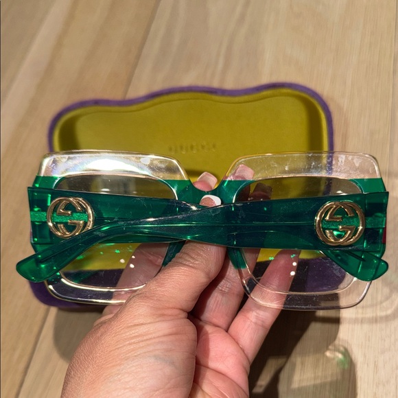 Gucci Multicolor Square Sunglasses - Green, Red, Yellow - Picture 2 of 2